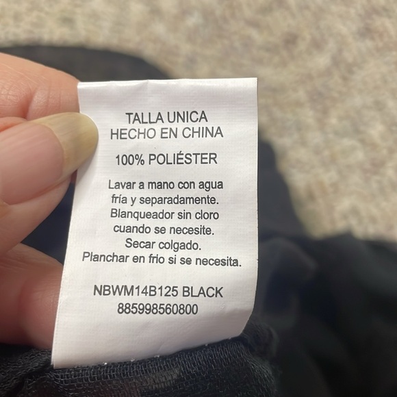 Polyester Eternity Black Scarf - Picture 4 of 5